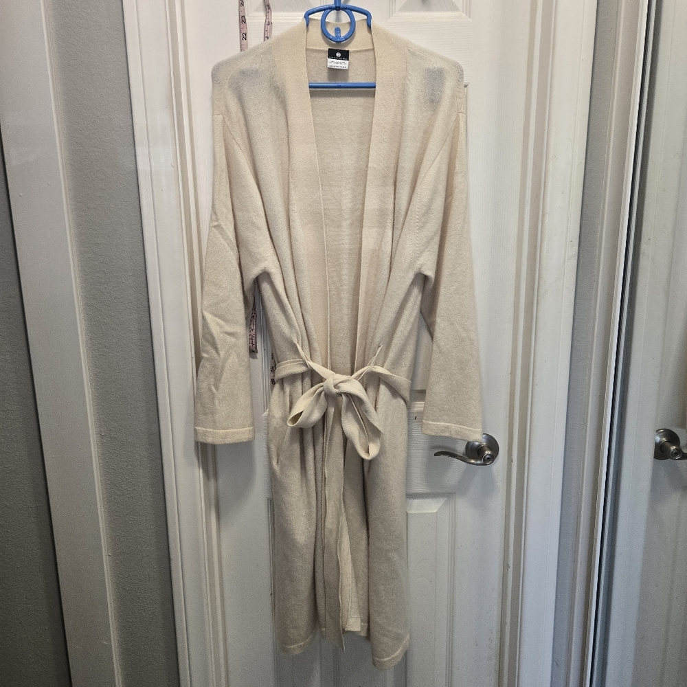 Hotel Collection Cashmere Cream Belted Robe Size Osfm